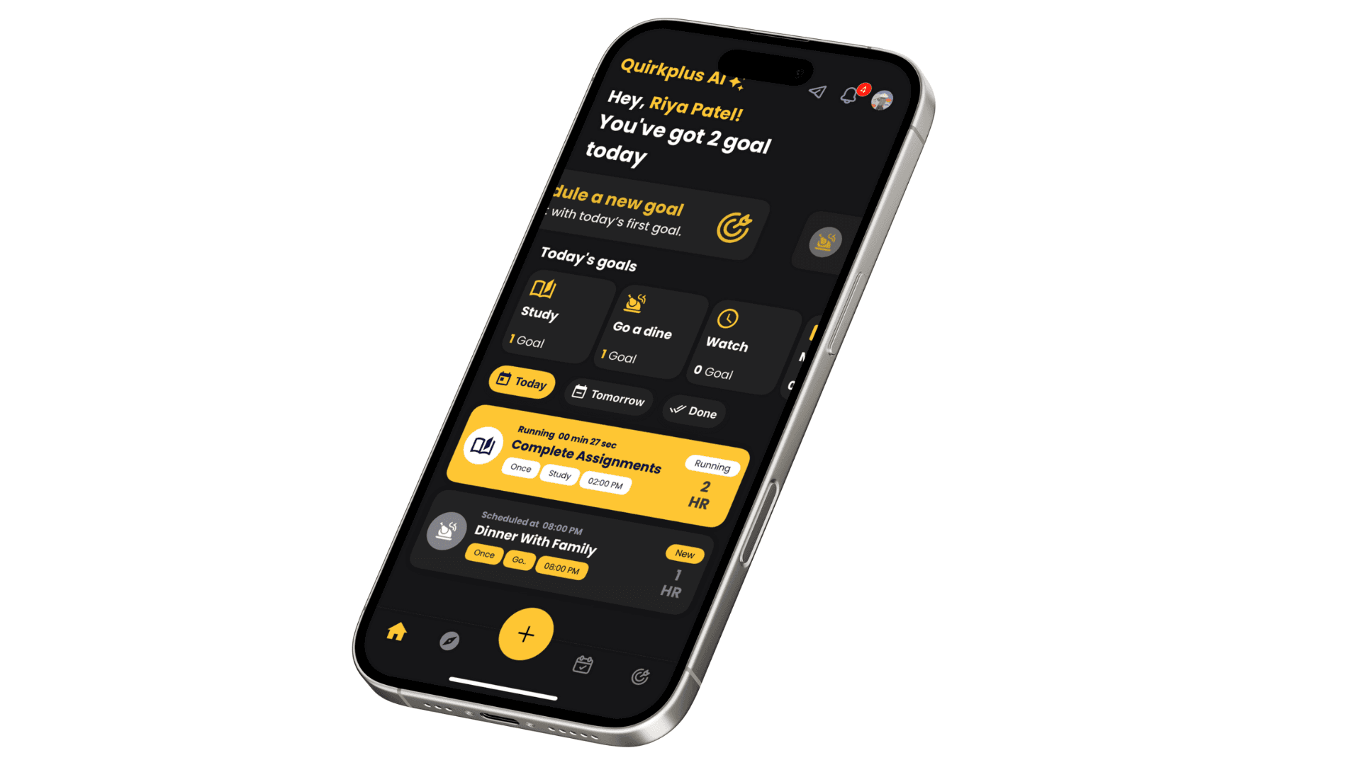 Quirkplus Day Planner App